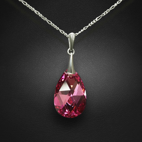 Sudraba kulons "Baroka (Rose Comet Argent Light)" ar Swarovski™ kristāliem